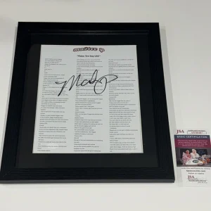 MASTER P SIGNED FRAMED MAKE 'EM SAY UHH LYRIC SHEET AUTOGRAPHED JSA COA