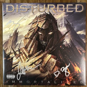 ‘Disturbed’ Band Signed Vinyl Album ‘Immortalized’ David Draiman +3 PROOF