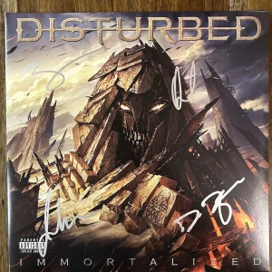 ‘Disturbed’ Band Signed Vinyl Album ‘Immortalized’ David Draiman +3 PROOF