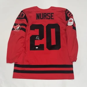 SARAH NURSE SIGNED TEAM CANADA 2022 OLYMPIC HOCKEY JERSEY JSA COA