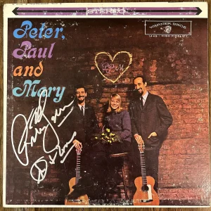 ‘Peter Yarrow’ Signed Vinyl Album ‘Peter, Paul And Mary’ PROOF