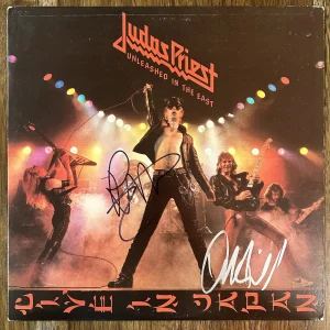 ‘Judas Priest’ Signed Vinyl Album ‘Unleashed In The East’ Rob Halford & Ian Hill