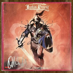 ‘Judas Priest’ Signed Vinyl Album ‘Hero, Hero’ Rob Halford & Ian Hill PROOF