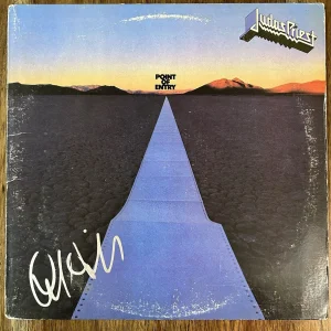 ‘Judas Priest’ Signed Vinyl Album ‘Point Of Entry’ Ian Hill PROOF