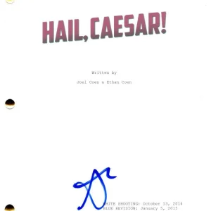 Alden Ehrenreich Signed Autograph Hail Caesar! Full Movie Script Screenplay