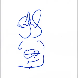 Stefan Lessard of Dave Matthews Band Signed Autograph Original Art Sketch w/ JSA