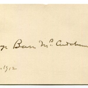 George Barr McCutcheon Author Brewster's Millions Graustark Signed Autograph