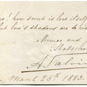 Alessandro Alexander Salvini Actor Theater Broadway Tommaso Son Signed Autograph