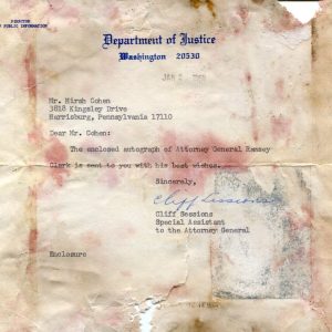 Cliff Sessions National Journal Found Civil Rights Medgar Evers Signed Autograph