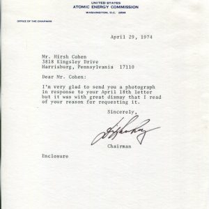 Dixy Lee Ray Governor of Washington Atomic Energy Commission Signed Autograph TL