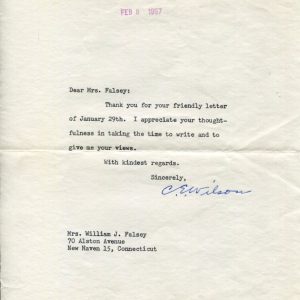 Charles Erwin Wilson States Secretary of Defense General Motors Signed Autograph