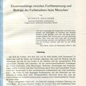 Heinrich Zollinger Swiss Professor Dyestuff Textile Chemistry Signed Autograph