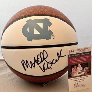 Mitch Kupchak signed Full Size North Carolina Tar Heels Logo Basketball Ball JSA