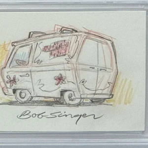 Scooby Doo Mystery Machine Original Drawing Sketch Signed Bob Singer PSA DNA COA