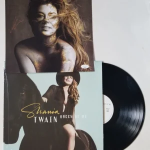 Shania Twain Queen of Me Vinyl Record & REAL hand SIGNED Poster Flat #2 JSA COA