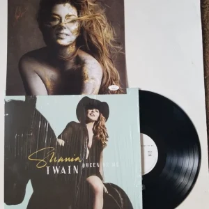 Shania Twain Queen of Me Vinyl Record & REAL hand SIGNED Poster Flat #3 JSA COA