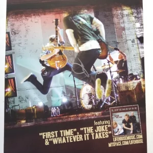 Jason Wade of Lifehouse REAL hand SIGNED Who We Are Promo Poster COA Autographed
