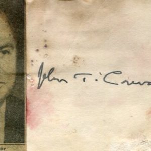 John T. Connor US Secretary of Commerce Rockefeller Commission Signed Autograph