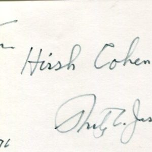Philip Jessup International Court of Justice Jurist Ambassador Signed Autograph