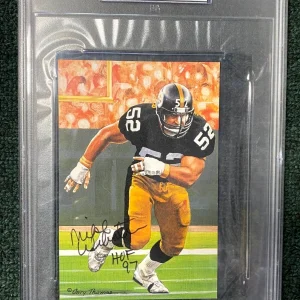 1997 GOAL LINE HOF 97 MIKE WEBSTER PITTSBURGH STEELERS SIGNED AUTOGRAPH PSA AUTH