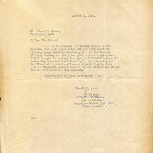 General George R. Allin WWII Field Artillery School Fort Sill Signed Autograph