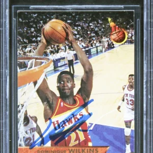 Hawks Dominique Wilkins Authentic Signed 1993 Ultra #7 Card BAS Slabbed 1