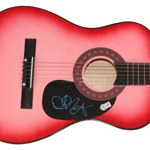 Alanis Morissette Signed Autograph Pink Acoustic Guitar - Jagged Little Pill BAS