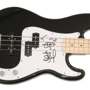 Stefan Lessard Signed Autograph Fender Bass Guitar w/ Original Art Sketch JSA
