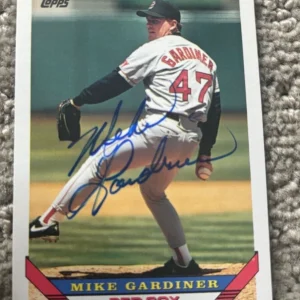 1993 Topps #241 Mike Gardiner signed autographed card Boston Red Sox