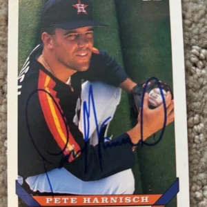 1993 Topps #195 Pete Harnisch signed autographed card Houston Astros
