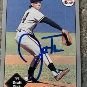 1991 Front Row Draft Picks Justin Thompson signed autographed Card Tigers