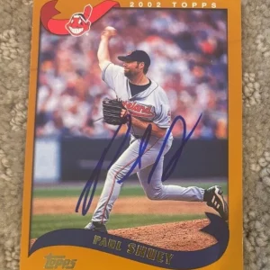 2002 Topps SIGNED AUTOGRAPHED Paul Shuey #97 Cleveland Indians BASEBALL Card