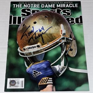 Tom Thayer signed Notre Dame Fighting Irish Sports Illustrated Magazine Beckett
