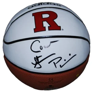STEVE PIKIELL signed (RUTGERS SCARLET KNIGHTS) Mini basketball BECKETT BR32942