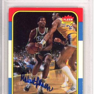 1986 86/87 FLEER ROBERT PARISH CELTICS HOF SIGNED CARD PSA DNA COA AUTOGRAPHED
