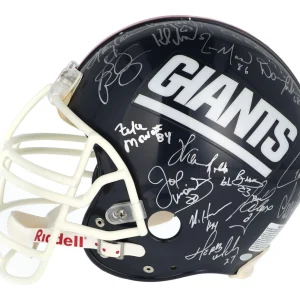 1986 New York Giants Super Bowl Champs Team Signed Full Size Helmet Steiner COA