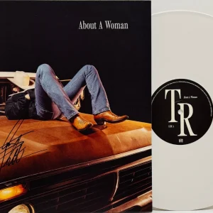 THOMAS RHETT Signed White Vinyl LP Cover "About A Woman" JSA COA