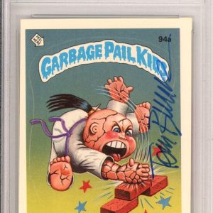 SIGNED Tom Bunk 1986 Topps Garbage Pail Kids GPK Bruised Lee #94a PSA DNA COA