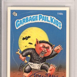 1986 Topps Garbage Pail Kids GPK Berserk Kirk #116b PSA DNA COA SIGNED Tom Bunk