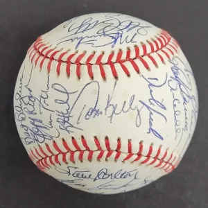 1987 Minnesota Twins World Series Champs Team Signed Baseball Beckett COA