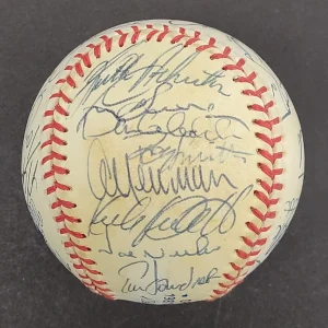 1987 Minnesota Twins World Series Champs Team Signed W.S. Baseball Beckett COA