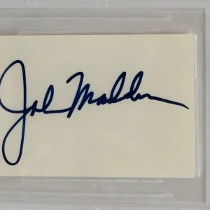 JOHN MADDEN Signed Autograph Encapsulated Slabbed NFL Index Card BAS Beckett