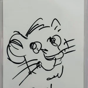 ROB MINKOFF Signed Autograph Slabbed THE LION KING Simba Sketch BAS Beckett