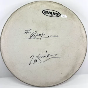 RINGO STARR ZAK STARKEY Signed Autograph 14"Drumhead The Beatles The Who JSA LOA
