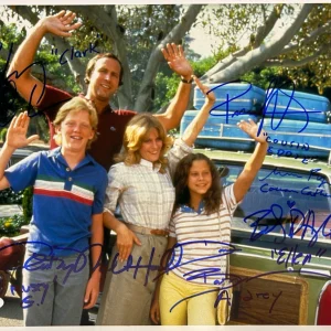 CHEVY CHASE D'ANGELO BARRON +3 NATIONAL LAMPOONS VACATION 11X14 Signed Photo JSA