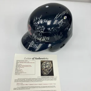 2004 Boston Red Sox World Series Champs Team Signed Helmet JSA COA