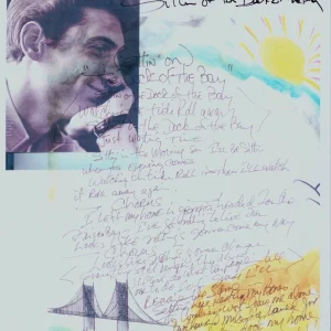 STEVE CROPPER Signed Autograph Lyrics "Sittin' On The Dock of the Bay" JSA COA