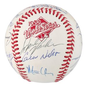 1988 Oakland Athletics A's AL Champs Team Signed World Series Baseball JSA COA