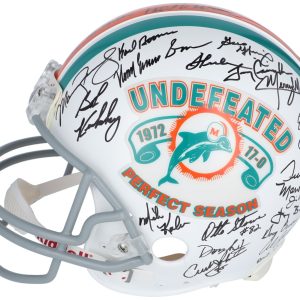 1972 Miami Dolphins Super Bowl Champs Team Signed Authentic Helmet Beckett COA