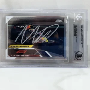 MAX VERSTAPPEN SIGNED 2023 TOPPS CHROME CARD F1 FORMULA 1 #189 BECKETT